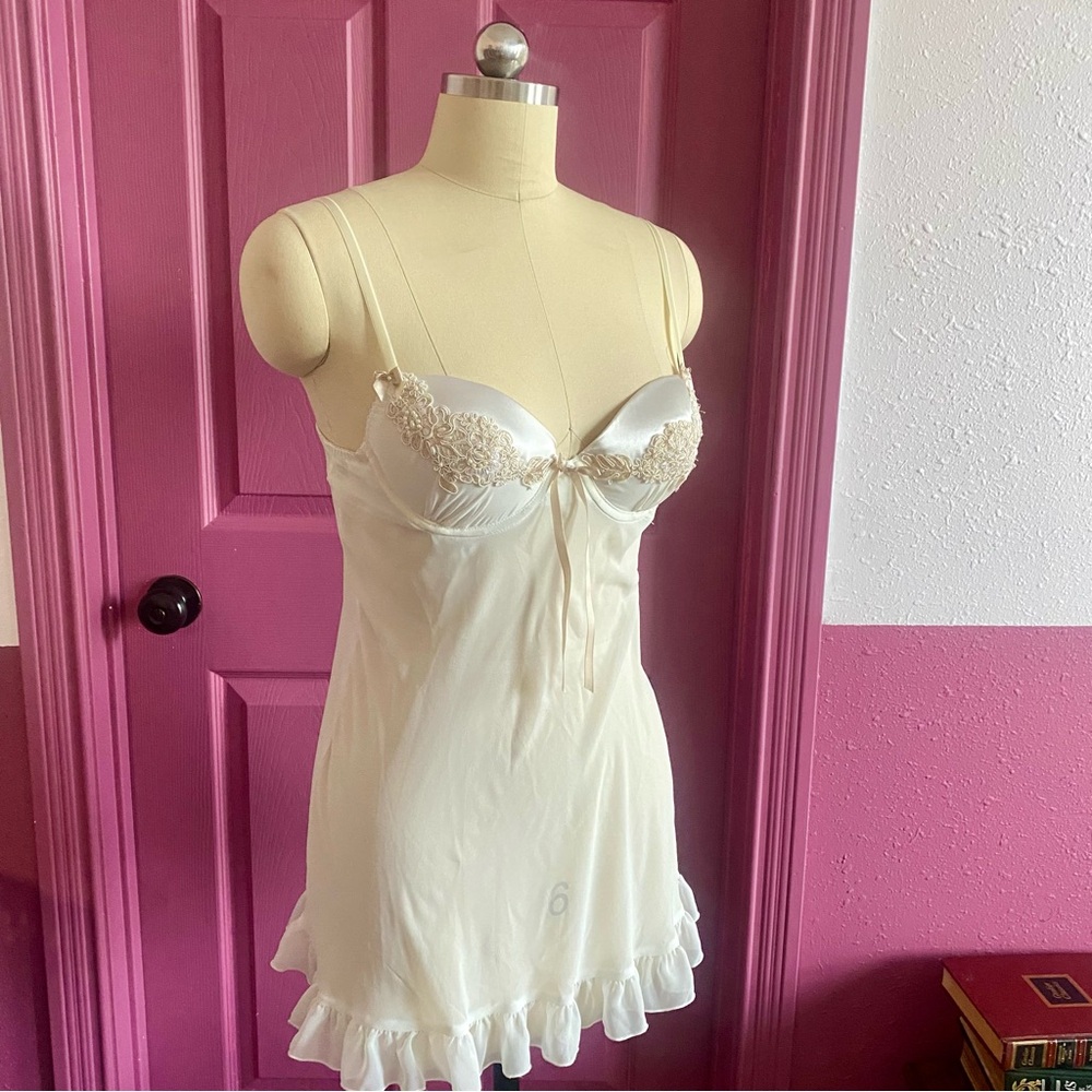 White Babydoll Lingerie Night Dress Size Small